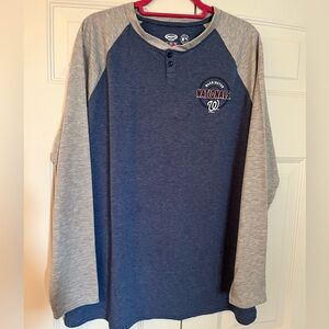 Washington Nationals XXL Men’s Henley Raglan Shirt